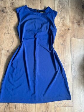 Cynthia Rowley Royal Blue Cap-Sleeve Midi Dress